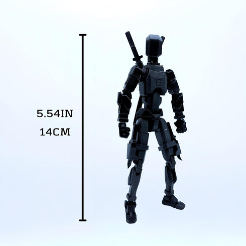 (Assembed 3D Printed 5.54'' Dummy13 Action Figure, Multi-Jointed Tian13, Articulated T13 Desktop Decoration,12 in 1 d13 Accessories Best Birthday ...