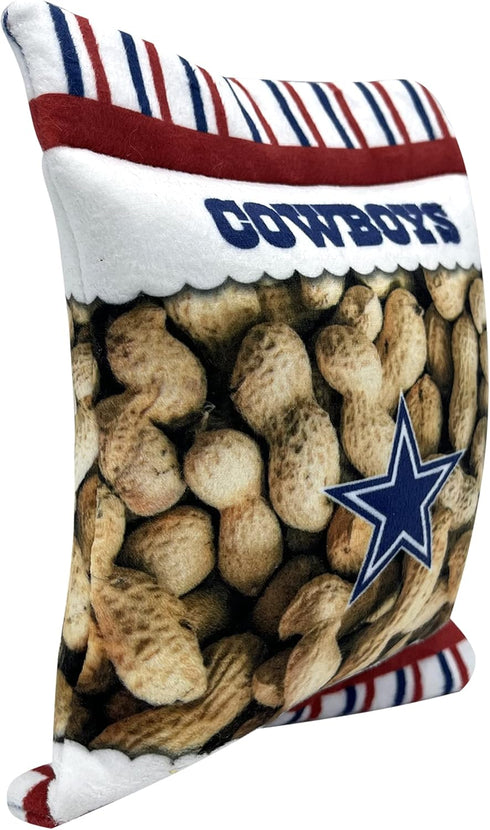 Pets First NFL Dallas Cowboys Crinkle FINE Plush Dog & CAT Squeak Toy - Cutest Stadium Peanuts Snack Plush Toy for Dogs & Cats with Inner Squeaker...