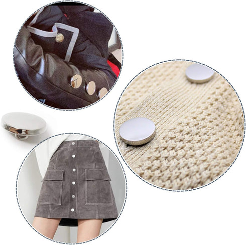 Honbay 50PCS Metal Round Flat Buttons Coat Jacket Shirt Trousers Button for Sewing DIY Crafts (15mm)...