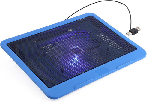 Laptop Cooler Cooling Pad, Portable Quiet Laptop Cooling Pad Stand with USB Stand Laptop Notebook Cooler for 14 Inch Below Notebook(Blue)...