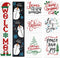 Christmas Welcome Stencils for Painting on Wood,Let It Snow Stencil for Porch Sign Merry Christmas Believe Snowman Drawing Templates for Shirts Pi...