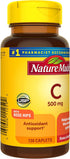 Nature Made Vitamin C 500 mg with Rose Hips, Dietary Supplement for Immune Support, 130 Caplets, 130 Day Supply...
