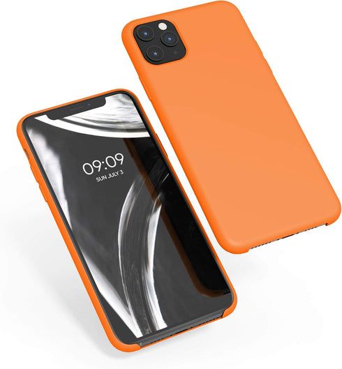 kwmobile Case Compatible with Apple iPhone 11 Pro Max Case - TPU Silicone Phone Cover with Soft Finish - Fruity Orange...
