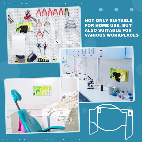 2 Pcs Glove Box Dispenser Glove Box Holder Metal Glove Box Holder Wall Mount Disposable Glove Dispenser Rubber Gloves Facial Tissue Holder for Foo...