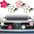 Frienda Cute Steering Wheel Cover Flower Steering Wheel Cover Floral Steering Wheel Cover for Girls with 4 Pieces Cute Flowers Car Air Vent Clips ...