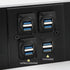 QIANRENON USB 3.0 Socket Dual USB Panel Mount Solderless Connector, USB 3.0 Female to Female Coupler Socket USB Panel Mount Pass Through Adapte fo...