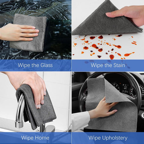 Straseapoit Streak Free Cleaning Rag, 2023 New Thickened Magic Cleaning Cloth, Multipurpose Microfiber Cleaning Rag, Window Cloths for Cleaning St...