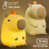 Cute Silicone Capybara Night Light – Soft Animal Kids Night Lights for Bedroom Portable USB Rechargeable Capybara Soft Light Lamp Touch Control Ki...