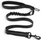 4.0 FT Bungee Dog Leash for Small, Medium and Large Dogs, Reflective Pet Training Long Traffic Leash with Car Seat Belt. (SMALL, BLACK)...