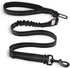 4.0 FT Bungee Dog Leash for Small, Medium and Large Dogs, Reflective Pet Training Long Traffic Leash with Car Seat Belt. (SMALL, BLACK)...