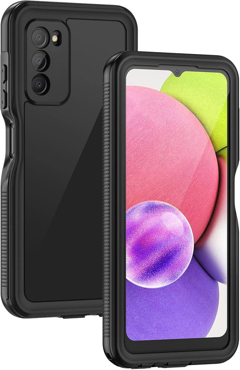 Lanhiem Samsung Galaxy A03s Phone Case, IP68 Waterproof Dustproof Case with Built-in Screen Protector, Full Body Heavy Duty Shockproof Protective ...