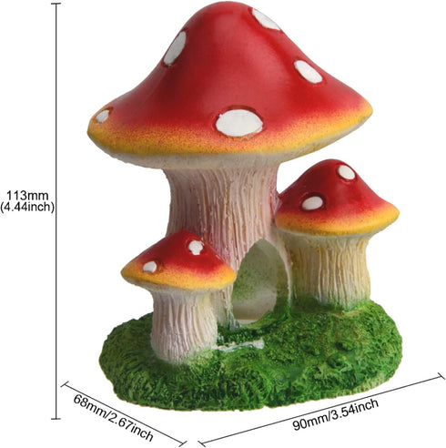 Saim Mushroom House Aquarium Decorations Fish Tank Rocks Caves Landscape Ornament Mini Landscape House Fairy Garden Decoration...