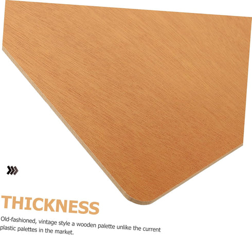 STOBOK Art Painting Oil Drawing Supplies Oil Painting Square Palette Acrylic Paint Palette Square Serving Tray Rectangular Wooden Artist Portable ...