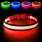 LED Dog Collar, USB Rechargeable Light Up Dog Collar Lights, Adjustable Comfortable Soft Mesh Safety Dog Collar for Small, Medium, Large Dogs(Larg...