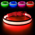 LED Dog Collar, USB Rechargeable Light Up Dog Collar Lights, Adjustable Comfortable Soft Mesh Safety Dog Collar for Small, Medium, Large Dogs(Larg...