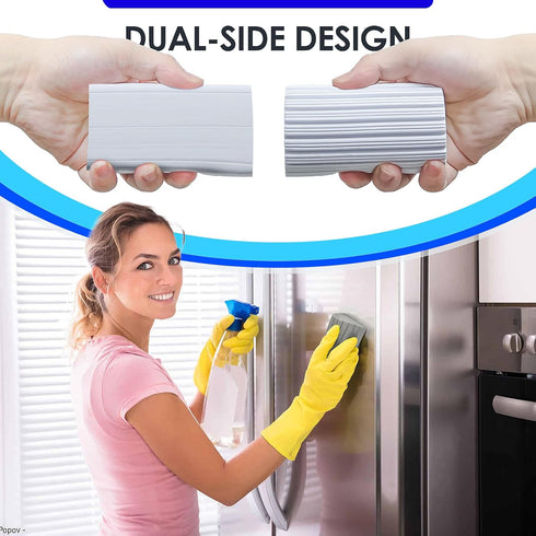6 Pack Damp Clean Duster Sponge, Sponge Cleaning Brush, Reusable Sponge, Duster for Cleaning Blinds, Glass, Baseboards,Vents, Railings, Mirrors, W...