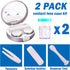 2 Pack Contact Lens Case, Leak-Proof Contact Case Travel with Cleaner Washer Holder Tweezers, Remover Tool Solution Bottle for Outdoor Daily Use(S...
