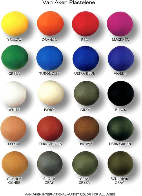 Van Aken Plastalina Modeling Clay Sculptor Gray 1 lb. bar...