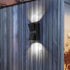 Outdoor Wall Light Dual Head Exterior Wall Lamp with Up and Down Sconces Wall Mount Lights for Garage, Doorway(white light)...