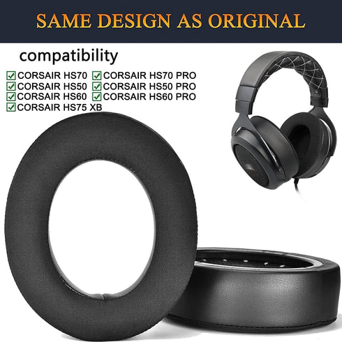 HS60 Cooling-Gel Ear Pads Cushions Replacement for Corsair HS75 XB HS70 /Pro HS60 /Pro HS50/Pro Gaming Headset/Headphones Earpads, Ear Cushions,Ea...