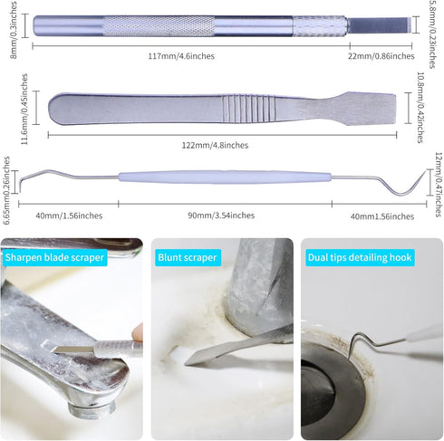 Disposable Detail Cleaning Brush for Tight Spaces, Detail Gap Crevice Cleaning Tool Set, Toilet Bowl Corner Hinge Scrubber, Stick Cleaner for Wind...