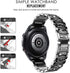 Bands Compatible with Samsung Galaxy Watch 4 Classic (46mm), 20mm Luxury Rhinestone Diamond Metal Steel Bracelet with Watch Face Bezel Ring Case C...