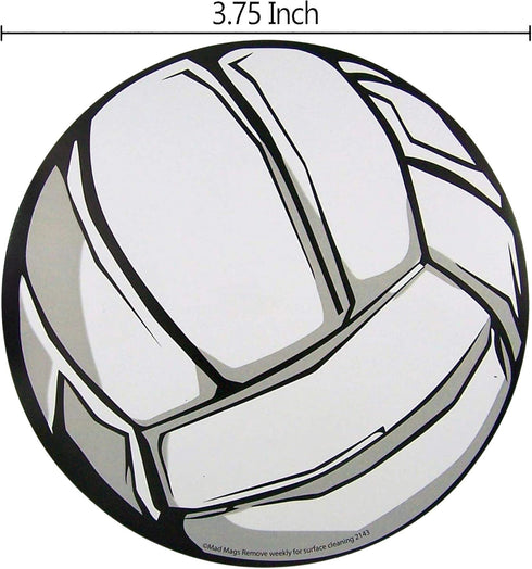 Car Magnet Sports Athlete Volleyball Magnetic Decal for School Lockers or Fridge, 3 3/4 Inch, Set of 5 (Grey)...
