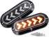 TMH (Pack of 2 6 Inch ARROW 25 LED Surface Mount Oval Clear Lens Amber Light Turn Signal Side Marker Tail LED Indicator Assembly Light for Truck T...