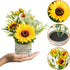COCOBOO Sunflower Artificial Flowers Pot, Sunflower Decor, Yellow Fake Flower in Pots, for Home Bathroom Kitchen...