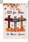 Fall For Jesus He Never leaves Garden Flag Vertical Double Sided, Pumpkin Maple Leaf Bible Buffalo Autumn Harvest Thanksgiving Holiday Burlap Yard...