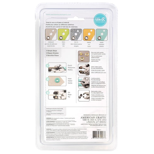 We R Memory Keepers- Crop-A-Dile Eyelet Setter, Blue Comfort Handle, for 1/8 or 3/16 Inch Holes, Grommet and Embelishment Crafting Puncher for Pap...