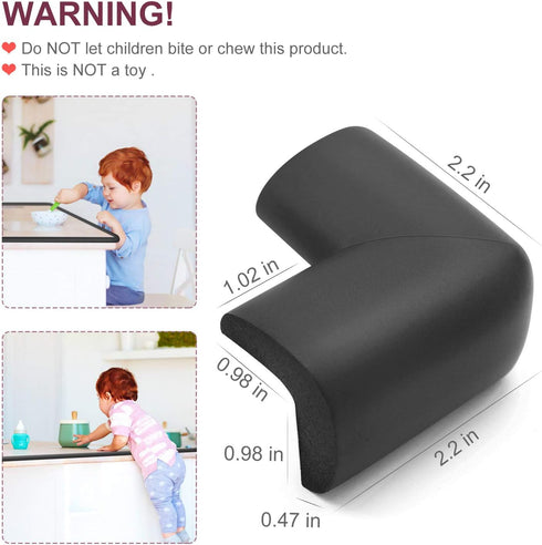 Baby Proofing Edge Corner Protector, 20.5 ft (18.1ft Edge + 8 Corners) Baby Proof Corner Guards,Thick Table Bumper Guard, 3M Pre-Taped Corners, So...