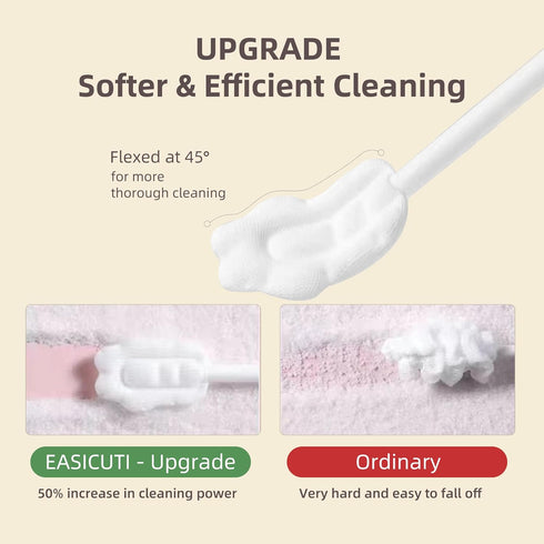 EASICUTI Upgrade Baby Tongue Cleaner, 52PCS Newborn Baby Toothbrush, Baby Oral Cleaner, Disposable Infant Toothbrush Baby Mouth Cleaner, Gum Clean...