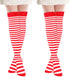 2 Pair Womens Striped Knee High Socks for Women Striped Thigh High Socks Long Tube Socks Striped Stockings Sport Athletic Stripe Socks...