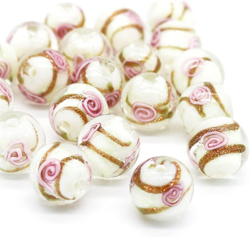 Artsy Crafts 20 Pcs Assorted Glow in The Dark Firefly Beads 12mm European Lampwork Luminous Glass Beads for Jewelry Making Charm Bracelet Necklace...