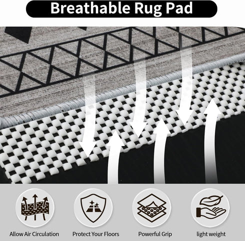 FestiCorp Non Slip Rug Pads 2x3 Ft Non Skid Rug Pad Gripper, Anti-slip Carpet Rug Mats for Under Rugs and Hard Surface Floors...