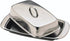 KitchenCraft Butter Dish with Lid, Stainless Steel, Silver 19.5 x 10 x 8 cm...