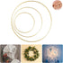 3 Pack Large Metal Floral Hoop Wreath Macrame Gold Hoop Rings(6 Inch8 Inch10 Inch) for Making Wedding Wreath Decor and DIY Dream Catcher Wall Hang...