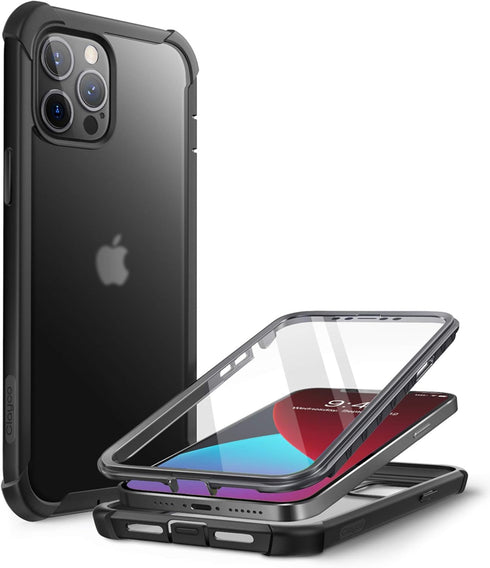 Clayco Forza Series Case for iPhone 12 Pro Max 6.7 inch (2020 Release), Built-in Screen Protector, Dual Layer Rugged Cover with Full-Body Soft TPU...
