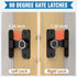 90 Degree Flip Barn Door Lock, Sturdy 304 Stainless Steel Gate Latch, Home Security Sliding Door Lock Best for Barn, Bathroom, Bedroom, Cabinet, G...