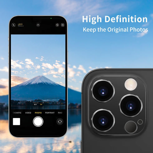 for iPhone 14 Pro and iPhone 14 Pro Max Camera Lens Protector, Anti-Scratch Tempered Glass Camera Screen Protector Shockproof Full Protective Came...