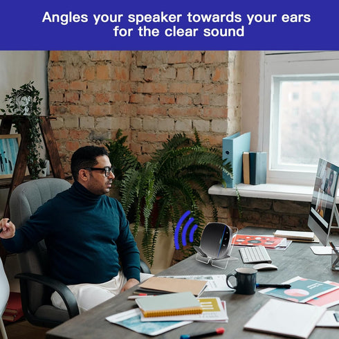 Desktop Stand for Conference Speakerphone, Clear Acrylic Holder Compatible with Anker EMEET USB Bluetooth Conference Speaker...