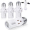 Feekoon 4 Pcs 3 Prong Light Socket Adapter, E26 Light Bulb Outlet Adapter, Polarized Light Socket to Plug Adapter, Light Bulb to 2/3 Prong Outlet ...