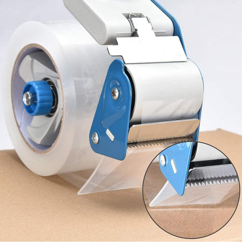 Packing Tape Dispenser Gun, 2 Inch Tape Gun Dispenser with 1 Roll Carton Packing Tape, Lightweight Industrial Side Loading Tape Dispenser(1Pack)...