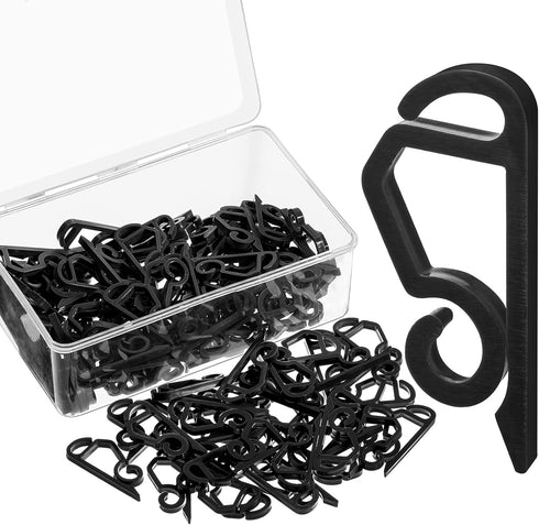 Marsui 120 Pieces Christmas Light Clips Outdoor Gutter Hooks Plastic Seasonal Weatherproof Clips Holiday Fence Hooks for Christmas Roof Tree Outsi...