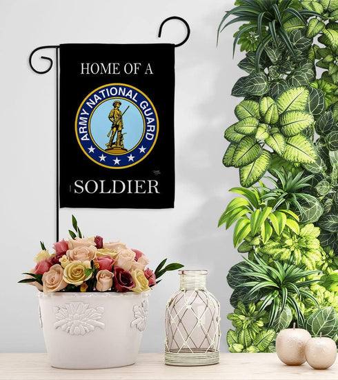 Breeze Decor Home of National Guard Soldier Flag Armed Forces ANG United State American Military Veteran Retire Official House Decoration Banner S...