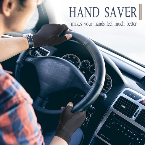 Copper Arthritis Compression Gloves Women Men Relieve Hand Pain Swelling and Carpal Tunnel Fingerless for Typing, Support for Joints, Large...