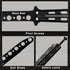 Moon Boat 2PCS Butterfly Knife Trainning Practice Comb Unsharpened Blade Black Silver...