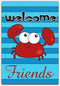 Summer Garden Flag Double-Sided, Marine Series Crab Cute Cartoon, Children's Parties Sign Gardens Lawn Decors (12"X 18")...