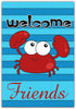 Summer Garden Flag Double-Sided, Marine Series Crab Cute Cartoon, Children's Parties Sign Gardens Lawn Decors (12"X 18")...